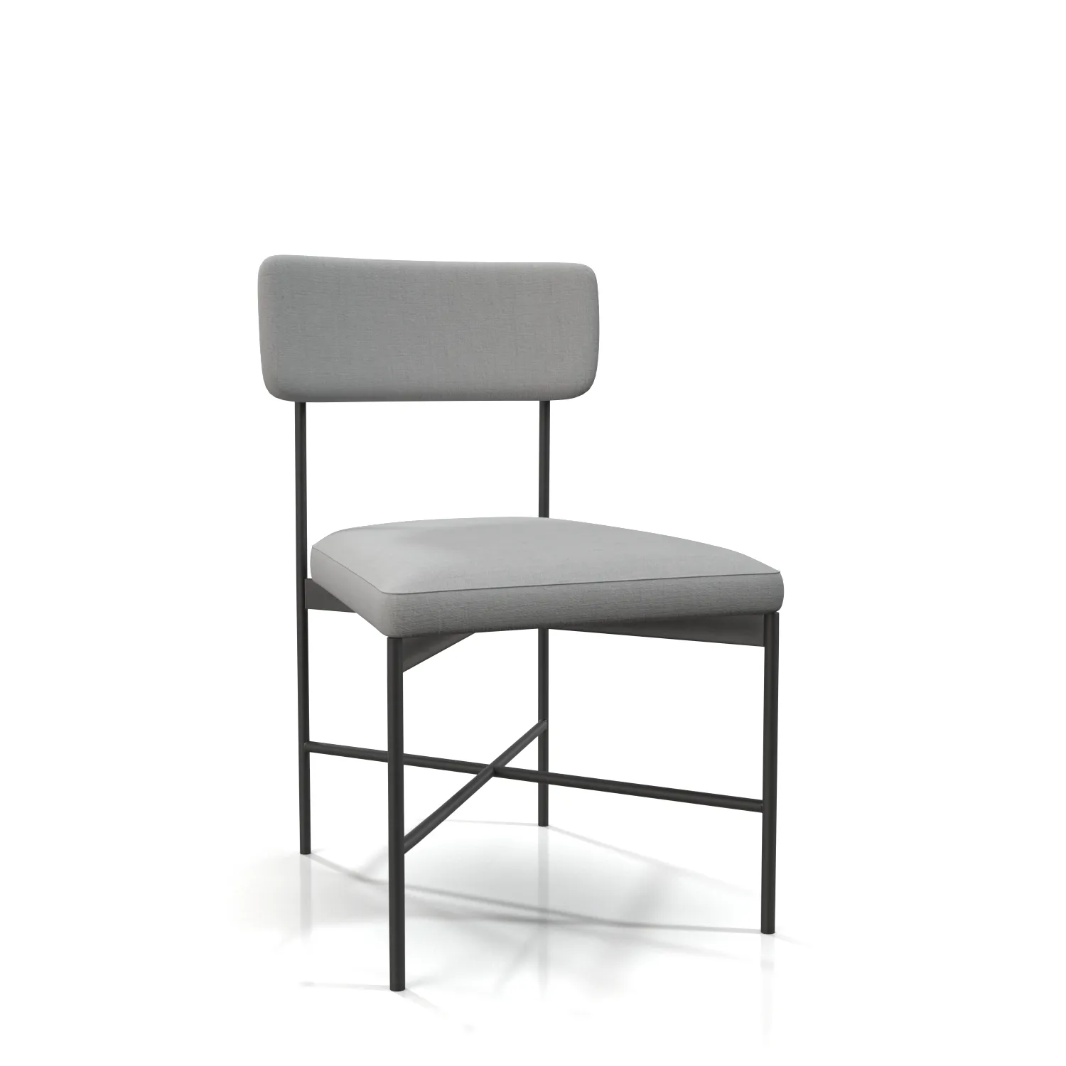 Maison Upholstered Dining Side Chair PBR 3D Model_01